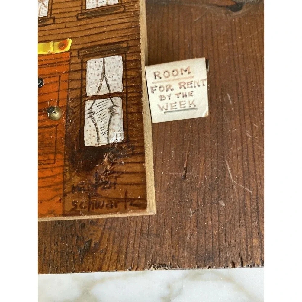 Folk Art Wood Block Wall Hanging Mitzi Schwartz Room For Rent House Baltimore
